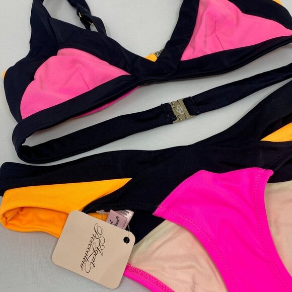 Agent Provocateur Mazzy Bikini Bottoms ONLY – Size 2 – Pink/Orange/Black – NWT - Picture 12 of 16